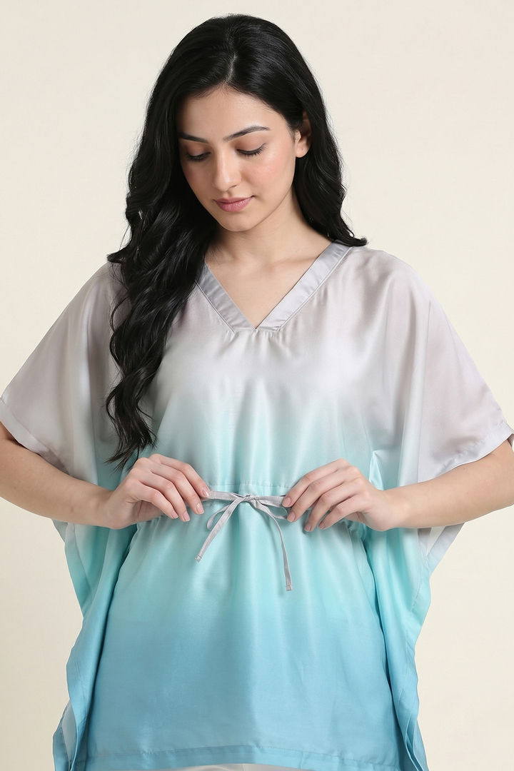 Zivame Satin Kaftan Lifewear Top - Dark Shade — image 5